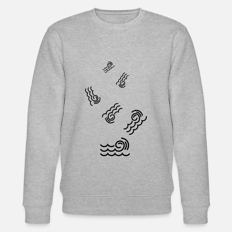 Welle icon symbol - Stanley/Stella Unisex Bio-Sweatshirt CHANGER  - Grau meliert