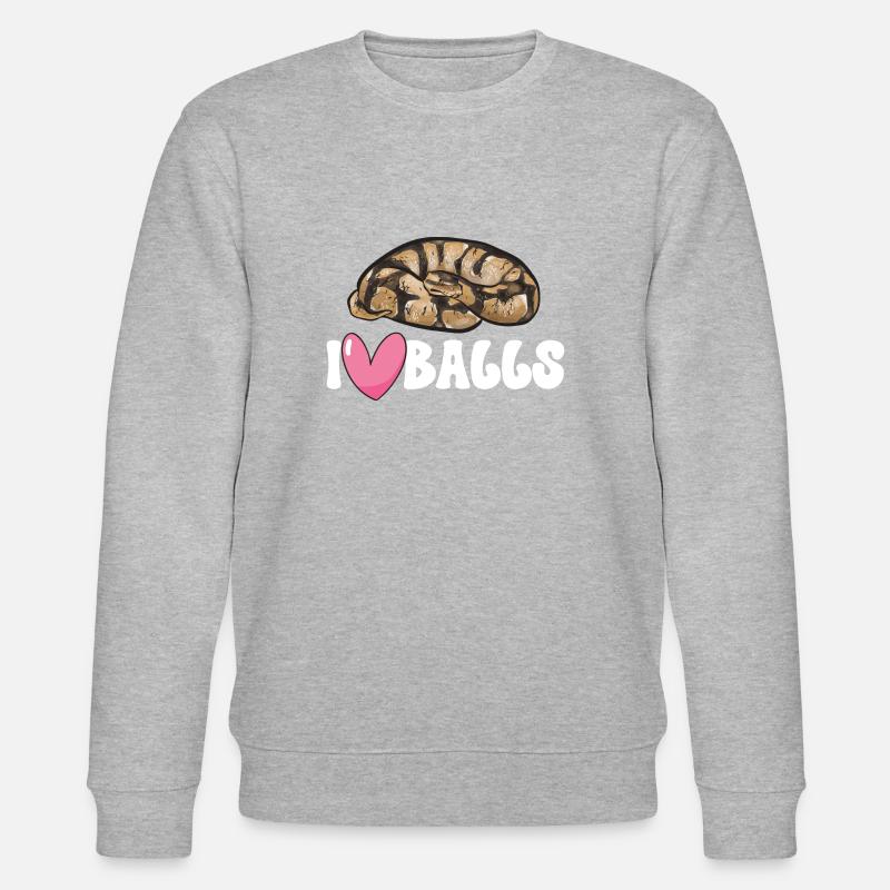 Ball Python Snake King Python - Stanley/Stella CHANGER Unisex Organic Sweatshirt - heather grey