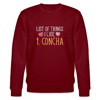Concha Hispanic Mexikanisch Pan Dulce - Stanley/Stella Unisex Bio-Sweatshirt CHANGER  - Burgunderrot - Vorne - Nik (191cm) & Marisol (170cm)