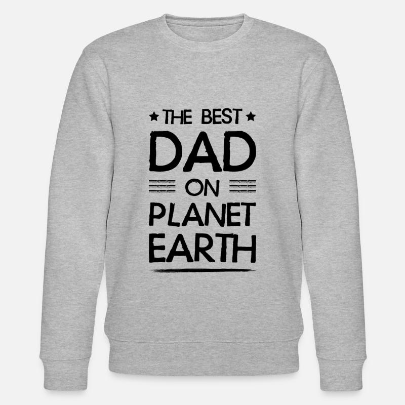 Bester Papa Spruch Dad Vater - Stanley/Stella Unisex Bio-Sweatshirt CHANGER  - Grau meliert