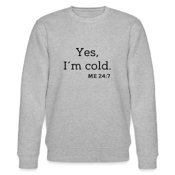 Yes I`m cold. ME 24:7 - Stanley/Stella Unisex Bio-Sweatshirt CHANGER  - Grau meliert - Vorne - Nik (191cm) & Marisol (170cm)