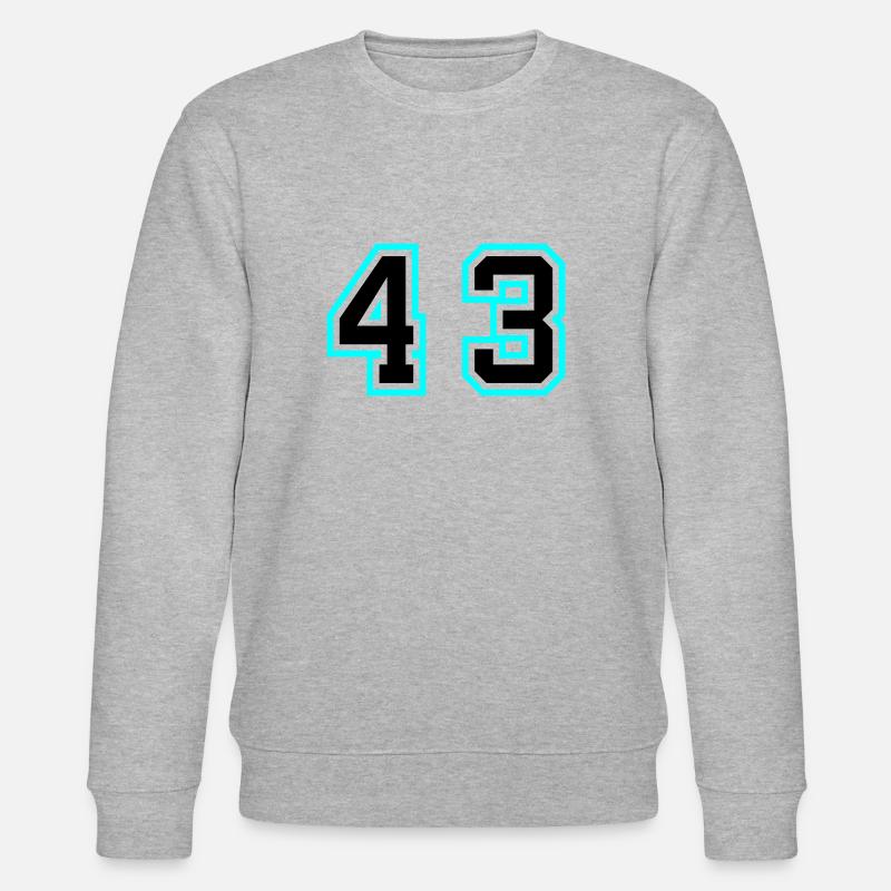 43 Number symbol - Stanley/Stella CHANGER Unisex Organic Sweatshirt - heather grey