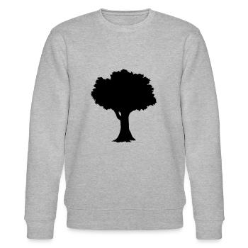 Baum Schwarz Friday for Future - Stanley/Stella Unisex Bio-Sweatshirt CHANGER  - Grau meliert - Vorne - Nik (191cm) & Marisol (170cm)