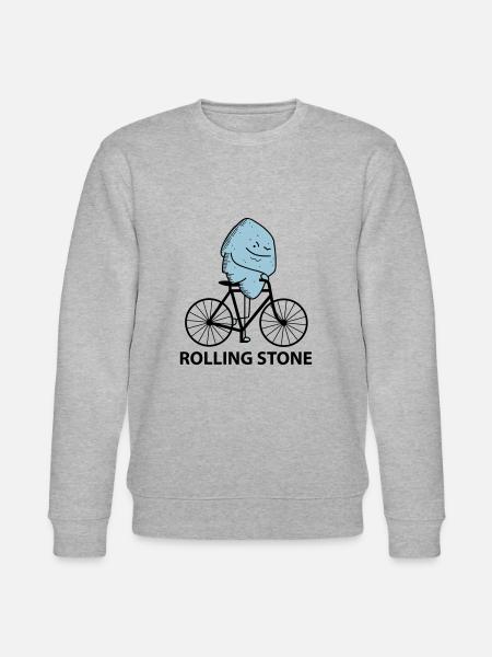 Rolling Stone (b) - Stanley/Stella CHANGER Unisex Organic Sweatshirt - heather grey