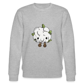 Süßer Blumenkohl - Stanley/Stella Unisex Bio-Sweatshirt CHANGER  - Grau meliert - Vorne - Nik (191cm) & Marisol (170cm)