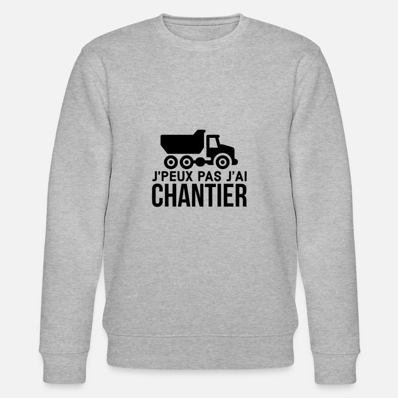 Chantier de construction - Sweat bio CHANGER Stanley/Stella Unisexe - gris chiné