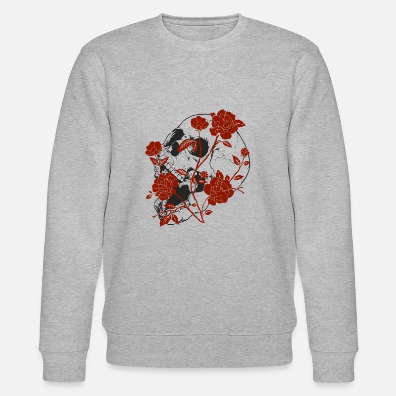 Flowers and Roses - Stanley/Stella Unisex Bio-Sweatshirt CHANGER  - Grau meliert