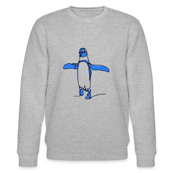Penguline - Stanley/Stella Unisex Bio-Sweatshirt CHANGER  - Grau meliert - Vorne - Nik (191cm) & Marisol (170cm)