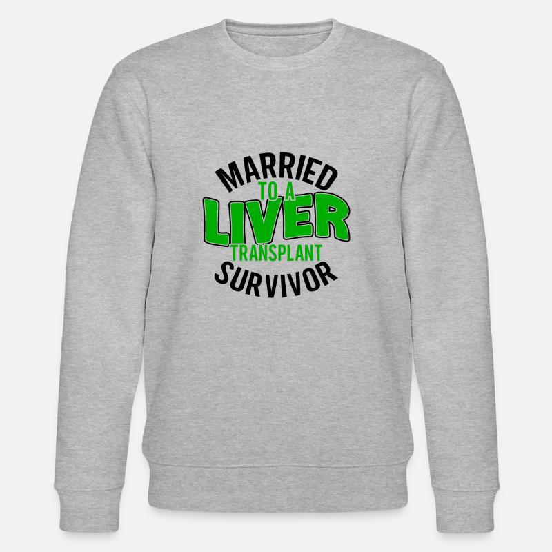 Lebertransplantation Leber-OP Organspender - Stanley/Stella Unisex Bio-Sweatshirt CHANGER  - Grau meliert