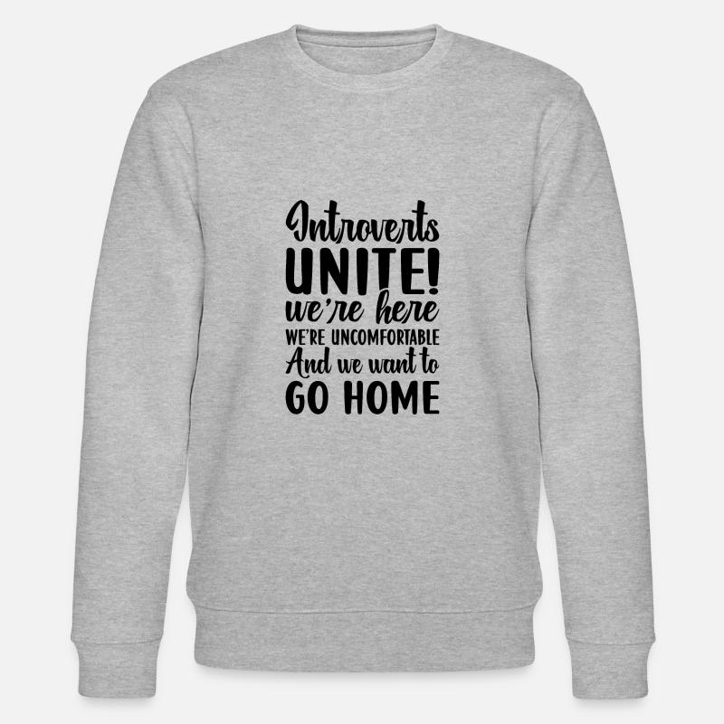 Introvertiert Schüchtern Antisozial - Stanley/Stella Unisex Bio-Sweatshirt CHANGER  - Grau meliert