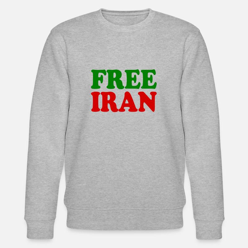 Free iran - Stanley/Stella Unisex Bio-Sweatshirt CHANGER  - Grau meliert