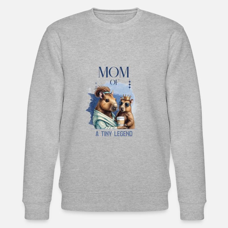 Maman d’un petit roi - Sweat bio CHANGER Stanley/Stella Unisexe - gris chiné