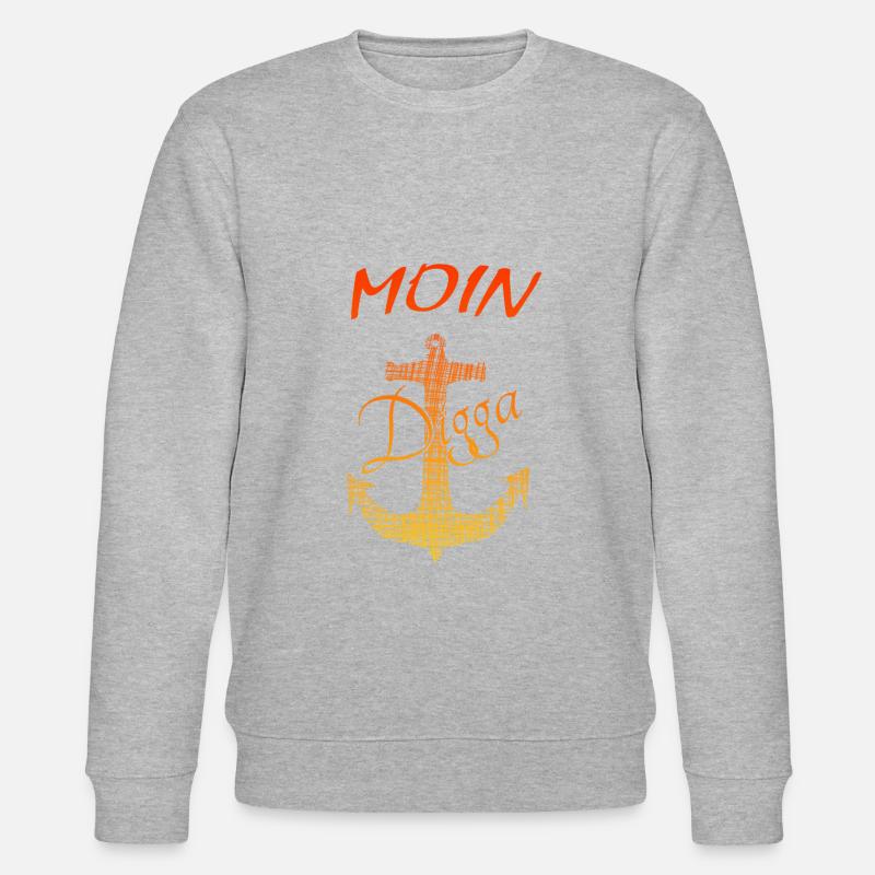 Moin moin - Stanley/Stella Unisex Bio-Sweatshirt CHANGER - Grau meliert