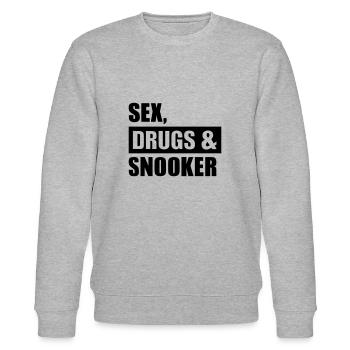 Snooker - Stanley/Stella Unisex Bio-Sweatshirt CHANGER  - Grau meliert - Vorne - Nik (191cm) & Marisol (170cm)