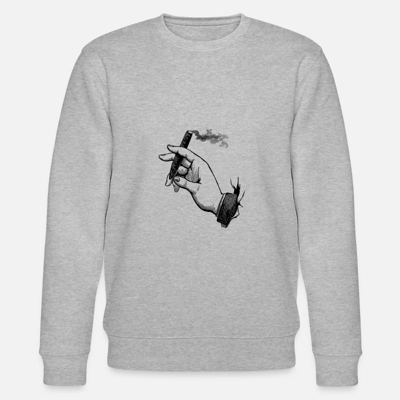 Hand mit Zigarre - Stanley/Stella Unisex Bio-Sweatshirt CHANGER  - Grau meliert
