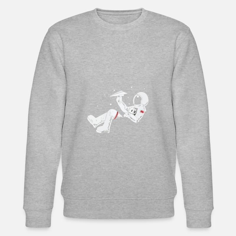 Astronaut entspannen - Stanley/Stella Unisex Bio-Sweatshirt CHANGER  - Grau meliert