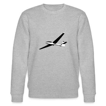 puchacz Segelflugzeug Segelfliegen Segelflieger - Stanley/Stella Unisex Bio-Sweatshirt CHANGER  - Grau meliert - Vorne - Nik (191cm) & Marisol (170cm)