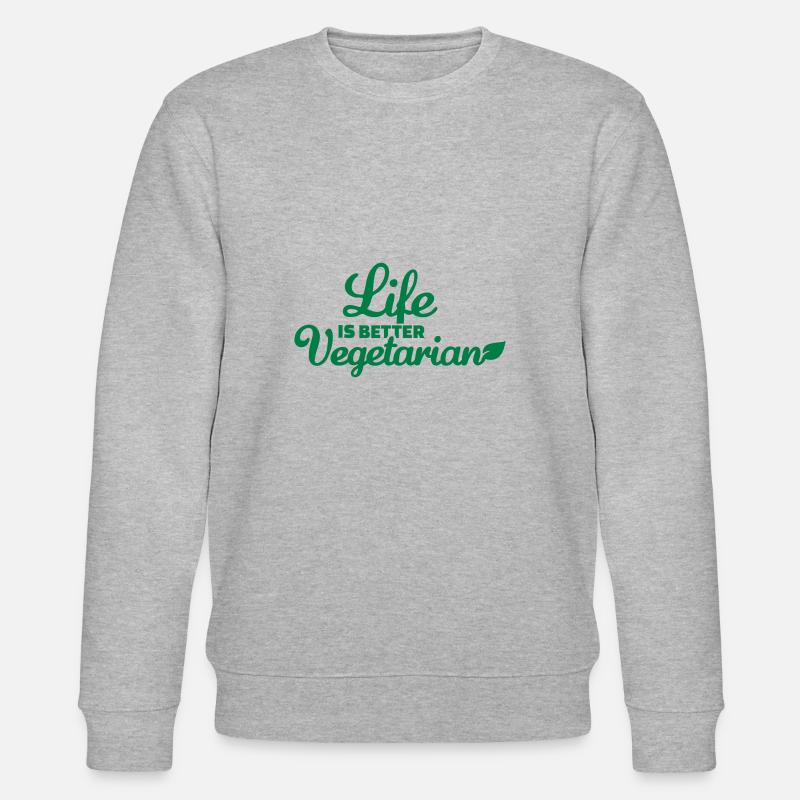 Vegetarier - Stanley/Stella Unisex Bio-Sweatshirt CHANGER  - Grau meliert