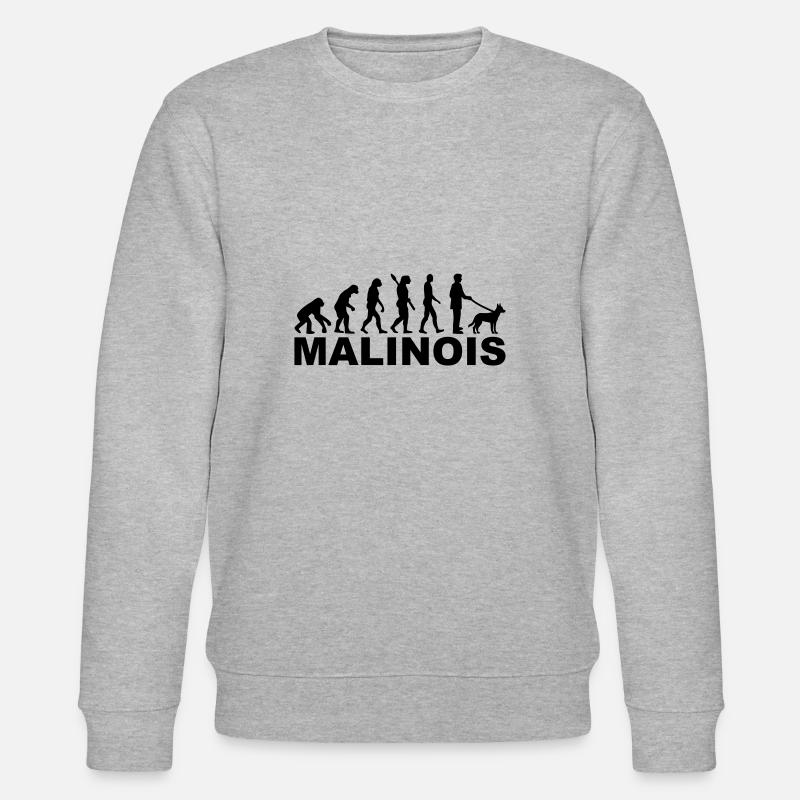 Malinois - Stanley/Stella Unisex Bio-Sweatshirt CHANGER  - Grau meliert