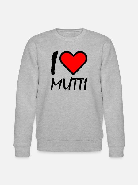 I love mutti - Stanley/Stella Unisex Bio-Sweatshirt CHANGER - Grau meliert