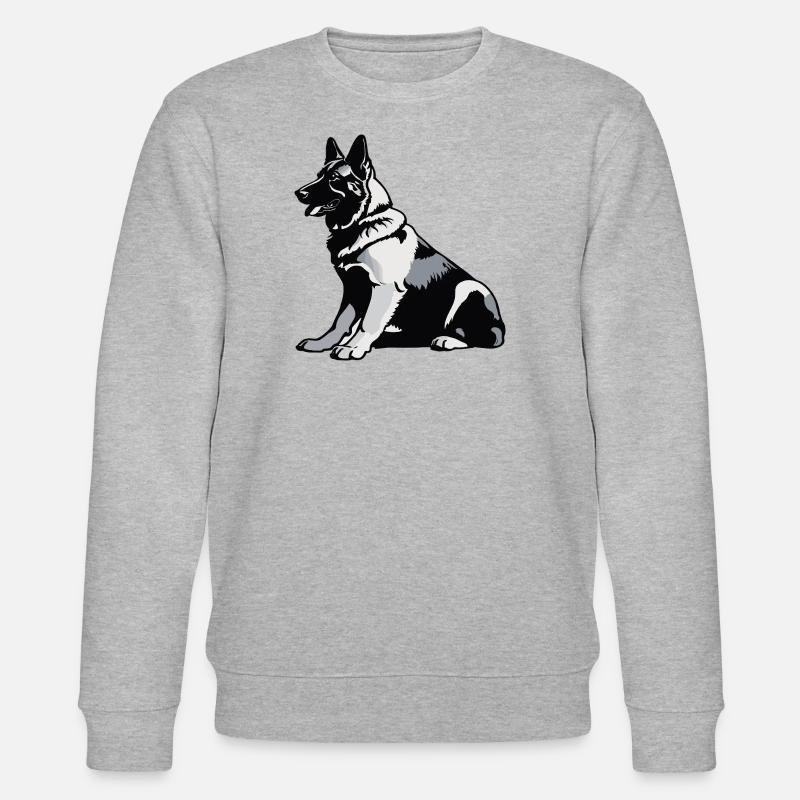 Sitting German Shepherd - Pet Sticker - Stanley/Stella Unisex Bio-Sweatshirt CHANGER  - Grau meliert