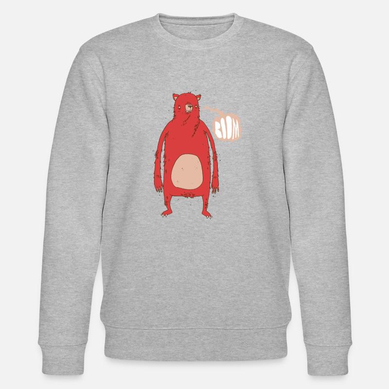 Boombär "Rot" - Stanley/Stella Unisex Bio-Sweatshirt CHANGER  - Grau meliert