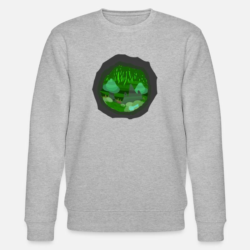 Surreale Höhlenwelt - Stanley/Stella Unisex Bio-Sweatshirt CHANGER - Grau meliert