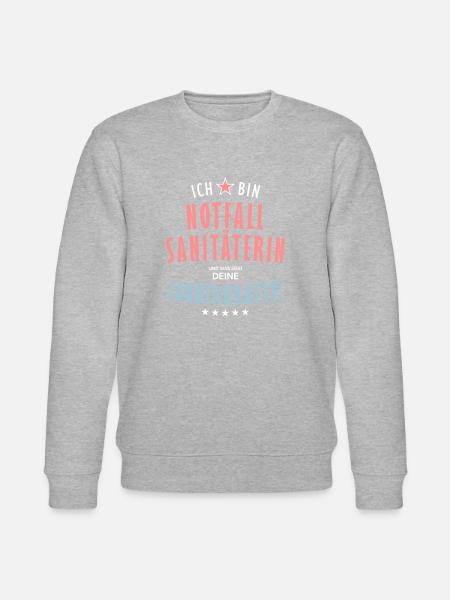 Notfallsanitäterin Beruf - Geschenk - Stanley/Stella Unisex Bio-Sweatshirt CHANGER  - Grau meliert
