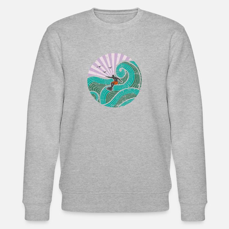 Surfer lila - Stanley/Stella Unisex Bio-Sweatshirt CHANGER  - Grau meliert