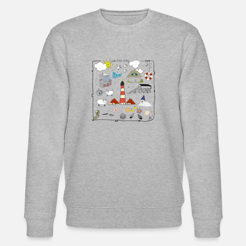 Sankt Peter-Ording Liebe - Stanley/Stella Unisex Bio-Sweatshirt CHANGER  - Grau meliert