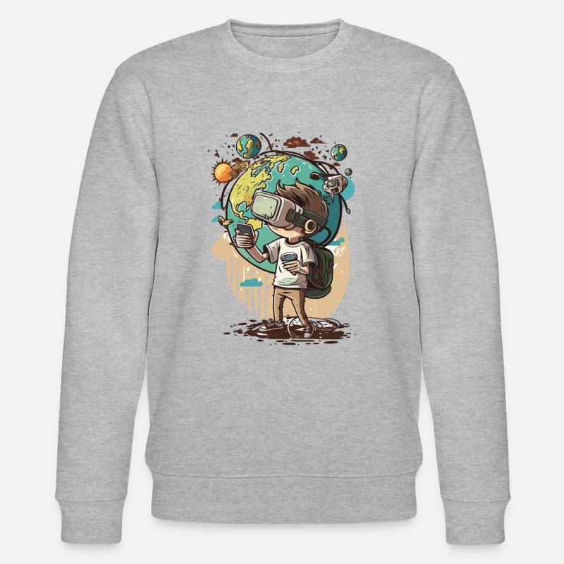 Virtueller Visionär - Stanley/Stella Unisex Bio-Sweatshirt CHANGER  - Grau meliert