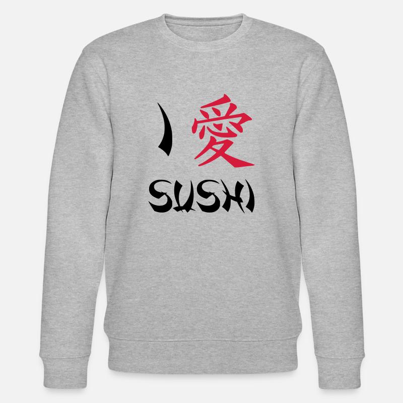 I love Sushi - Sweat bio CHANGER Stanley/Stella Unisexe - gris chiné