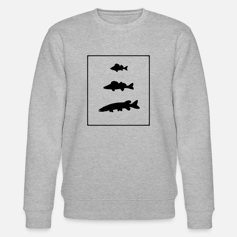 Perche,sandre,brochet - Stanley/Stella Unisex Bio-Sweatshirt CHANGER  - Grau meliert
