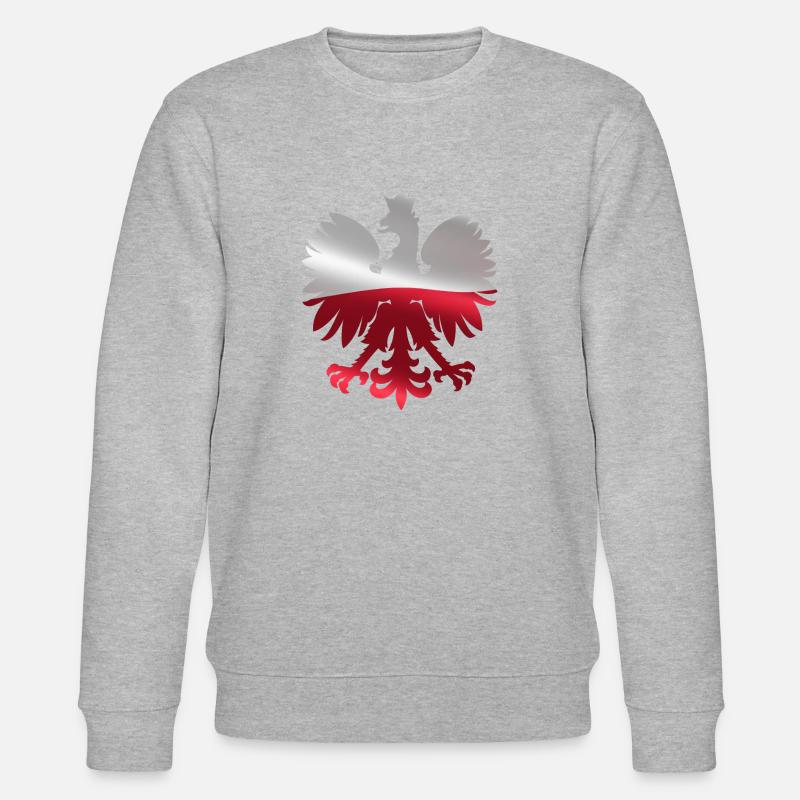 Aigle polonais | Pologne drapeau cadeau - Sweat bio CHANGER Stanley/Stella Unisexe - gris chiné