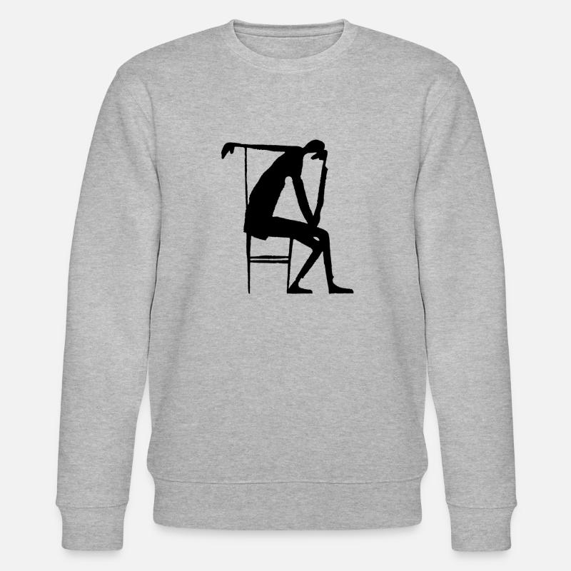 Franz Kafka - Der Denker - Stanley/Stella Unisex Bio-Sweatshirt CHANGER  - Grau meliert