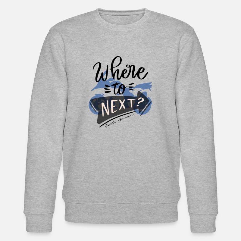 66Adventures - Where To Next - Stanley/Stella Unisex Bio-Sweatshirt CHANGER  - Grau meliert