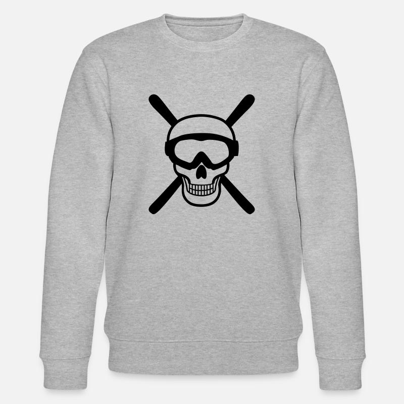 Ski Totenkopf - Stanley/Stella Unisex Bio-Sweatshirt CHANGER  - Grau meliert