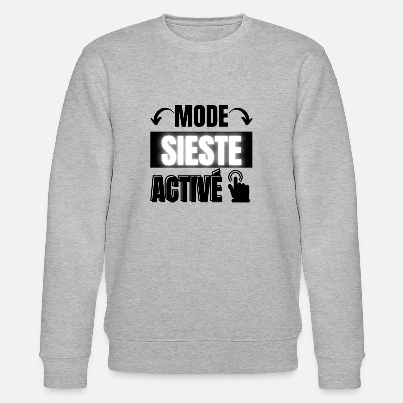 mode sieste activé - Sweat bio CHANGER Stanley/Stella Unisexe - gris chiné
