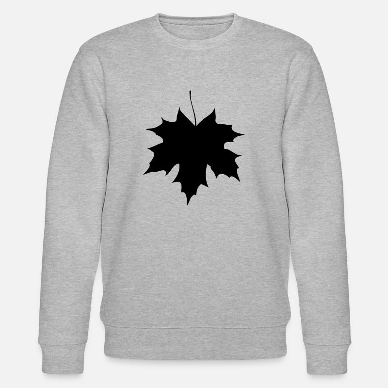 Autumn leaf (colours customizable) - Stanley/Stella CHANGER Unisex Organic Sweatshirt - heather grey