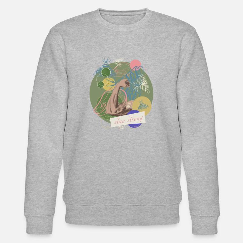 Stay Strong mit Text - Stanley/Stella Unisex Bio-Sweatshirt CHANGER  - Grau meliert