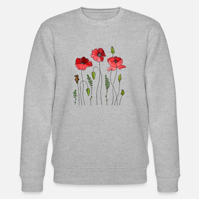 Blumen - Stanley/Stella Unisex Bio-Sweatshirt CHANGER  - Grau meliert