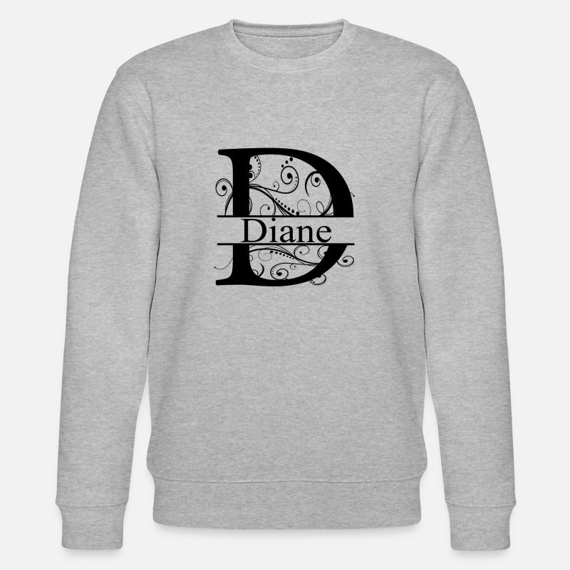 Monogram avec le prénom Diane - Sweat bio CHANGER Stanley/Stella Unisexe - gris chiné