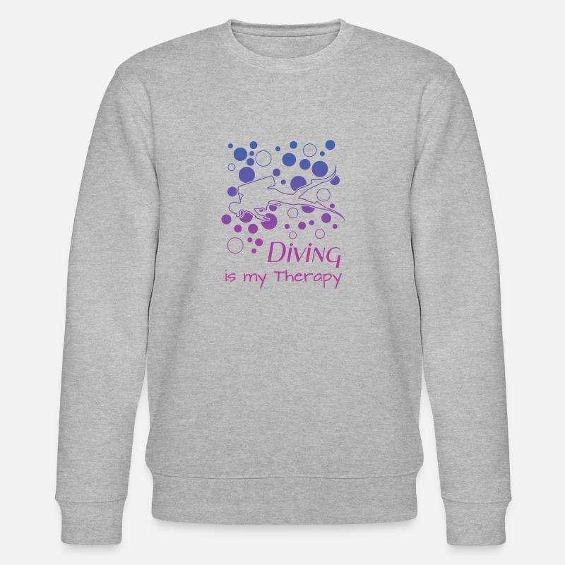 Diving diving - Stanley/Stella Unisex Bio-Sweatshirt CHANGER  - Grau meliert