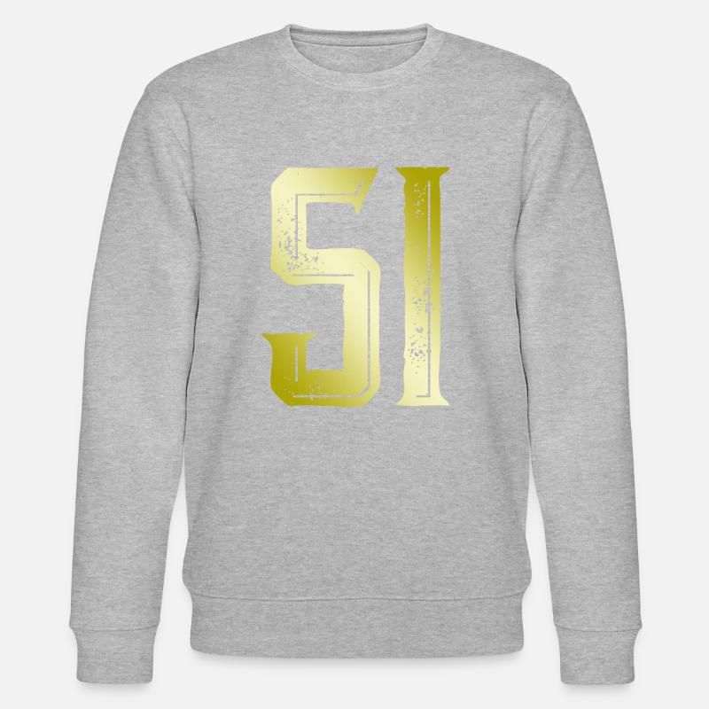 51 Zahl Symbol - Stanley/Stella Unisex Bio-Sweatshirt CHANGER  - Grau meliert