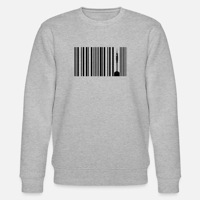 dart dartspieler darten "dart-barcode-dartcode" - Stanley/Stella Unisex Bio-Sweatshirt CHANGER  - Grau meliert