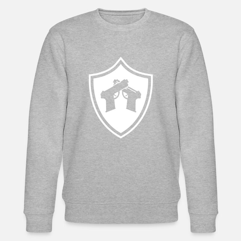 Pistole Wappen - Stanley/Stella Unisex Bio-Sweatshirt CHANGER  - Grau meliert
