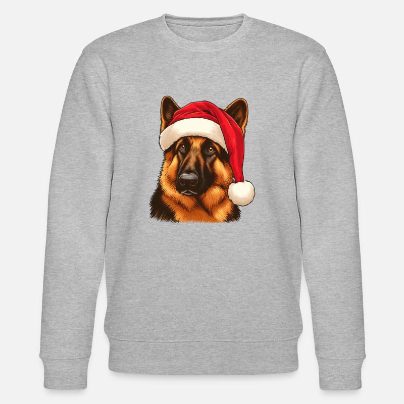 Berger allemand Réveillon de Noël - Sweat bio CHANGER Stanley/Stella Unisexe - gris chiné