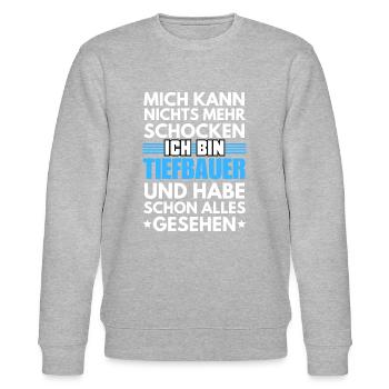 Nicht schockbarer Tiefbauer - Stanley/Stella Unisex Bio-Sweatshirt CHANGER  - Grau meliert - Vorne - Nik (191cm) & Marisol (170cm)