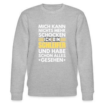 Non-shockable grinder - Stanley/Stella CHANGER Unisex Organic Sweatshirt - heather grey - Front - Nik (191cm) & Marisol (170cm)
