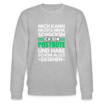 Nicht schockbarer Postbote - Stanley/Stella Unisex Bio-Sweatshirt CHANGER  - Grau meliert - Vorne - Nik (191cm) & Marisol (170cm)